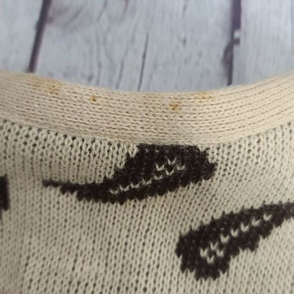 Vintage 50s Norway Knits Tan Leaf Sweater Cardigan - Picture 15 of 15